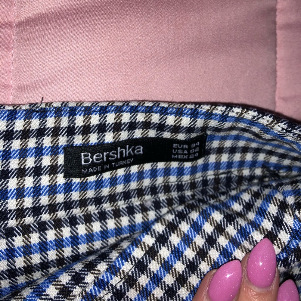 Blue Black Gingham Patterned Squort - image 2